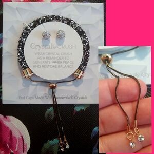 Crystal Crush bracelet and earring set